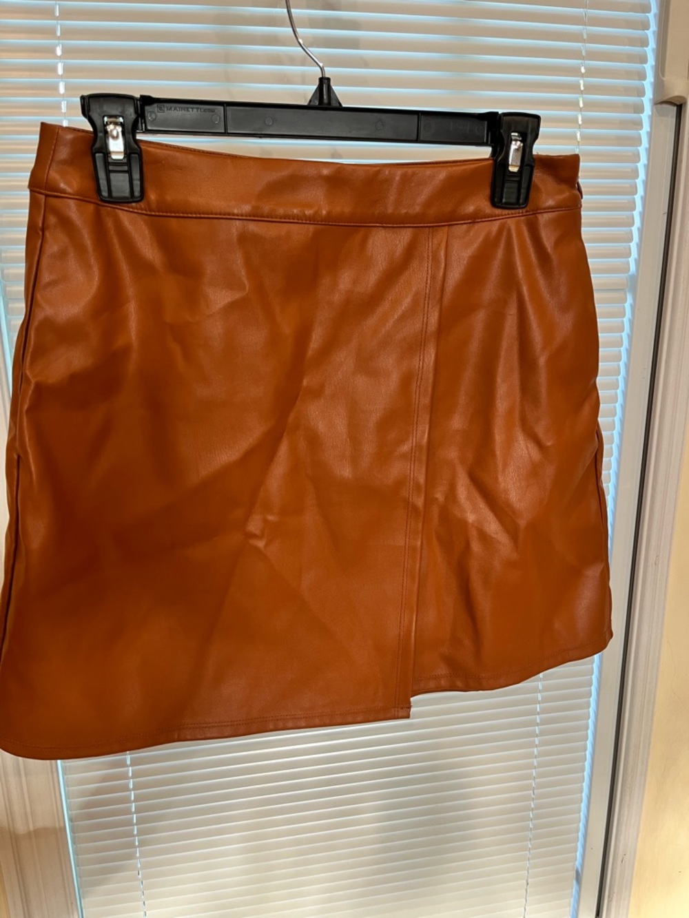 a new day Rust Brown Faux Leather Mini Skirt